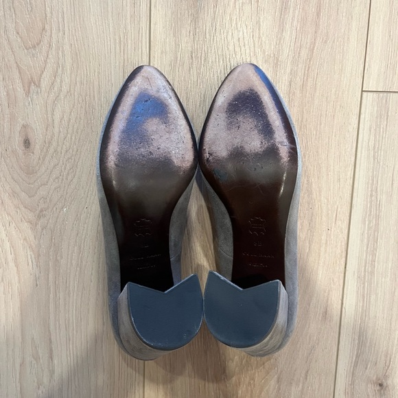 Cole Haan Grey Suede Block Heels - Picture 3 of 4